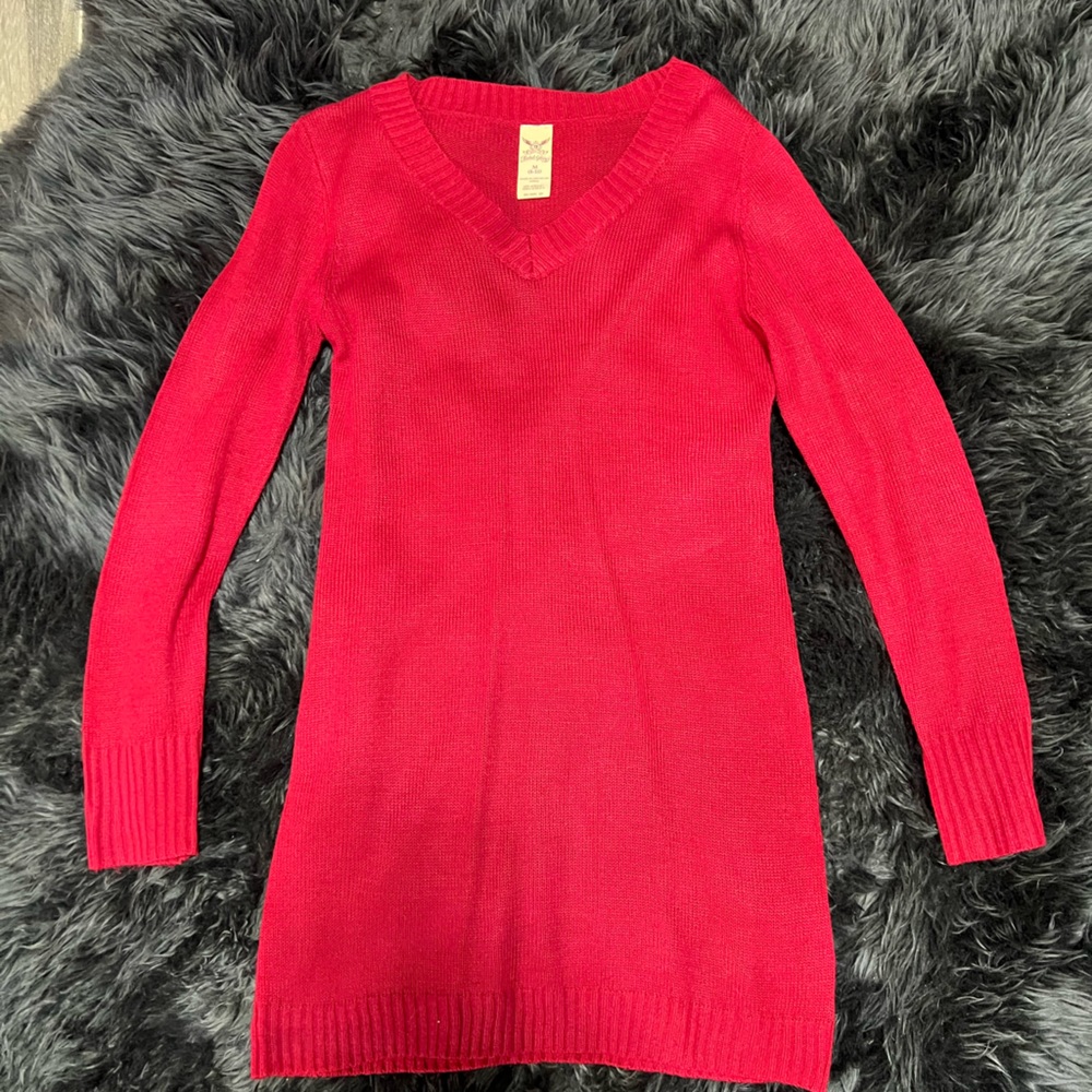 Faded Glory Dark Red Sweater Dress Sz M (8-10)